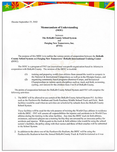 Official Agreement