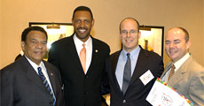 Ambassador Andrew Young, CEO Vernon Jones, Prince Albert of Monaco and Dr. Marc Daniel Gutekunst