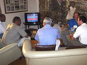 watching tv